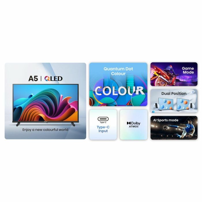 Smart TV Hisense 32A5NQ 32" Full HD 2K LED HDR D-LED QLED 1 Smart TV Hisense 32A5NQ 32" Full HD 2K LED HDR D-LED QLED 1