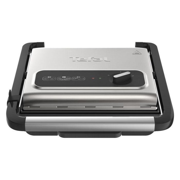 Tefal Tischgrill Inicio GC242D12, Grill de Mesa Negro y Acero Inoxidable, 740 cm², 2000W, Tapa con Bisagra 1