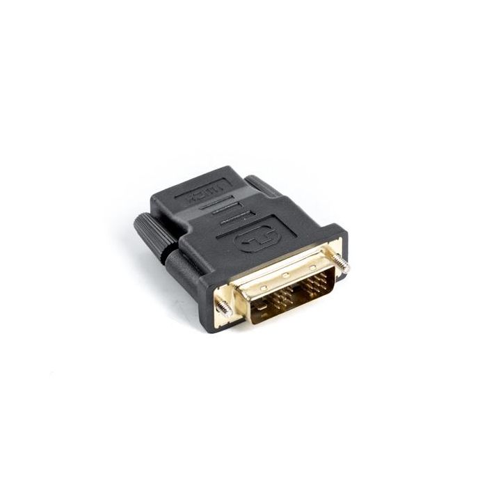 Lanberg Adaptador HDMI Hembra a DVI-D Macho, 18+1 Pines, Versión 1.4, Full HD 1080p, Conectores Bañados en Oro