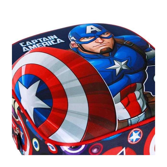 Karactermania Mochila 3D Capitán América Patriot, Mochila Preescolar con Relieve Frontal y Bolsillo Lateral, Multicolor, 26 x 11 x 31 cm 4