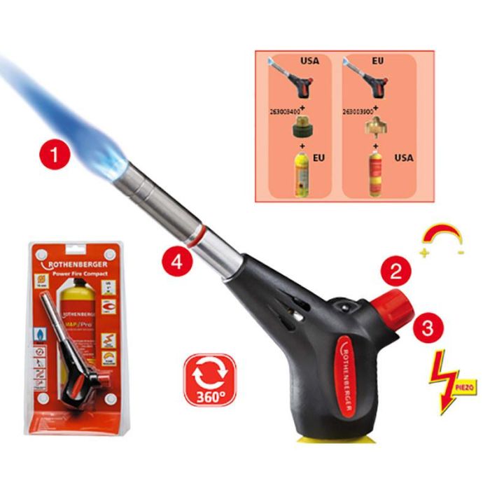 S.EGO Soplete + Botella Power Fire Compact