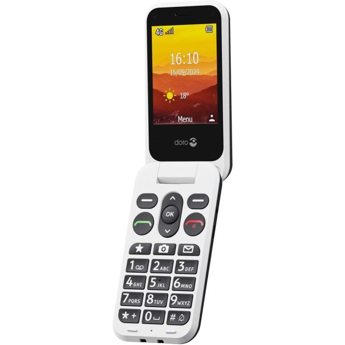 Doro L30 Teléfono Móvil Concha Negro/Blanco, 4G, Pantalla 2.8", Cámara 2 MP, Batería 1150 mAh, USB-C, IP54 1