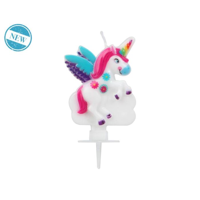 Vela Unicornio Multicolor 10 cm Diámetro