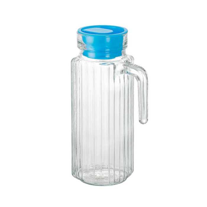 Inde Jarra de Vidrio Transparente con Tapa 1 Litro - La Mediterrán (12 x 8.2 x 23.5 cm) (12 Unidades) 4
