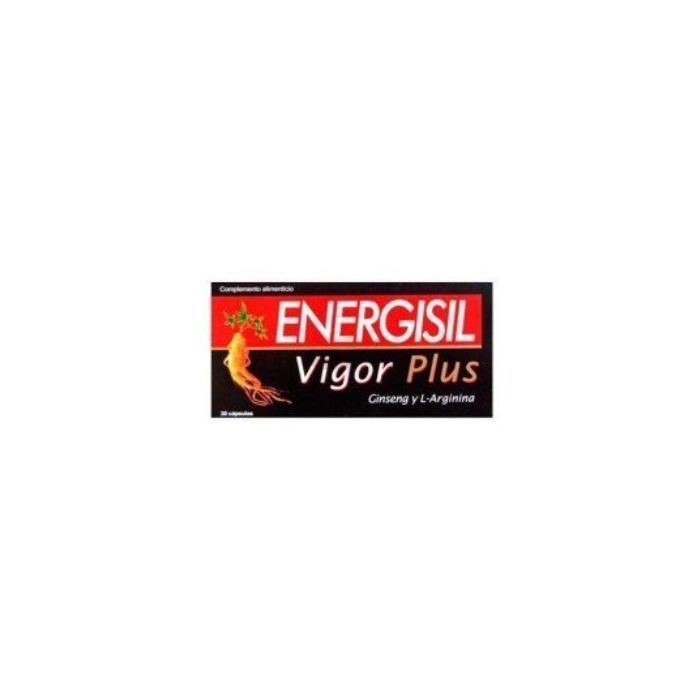Energisil Vigor Plus con Ginseng y L-Arginina, Vitaminas y Zinc, 30 Cápsulas para niveles de testosterona