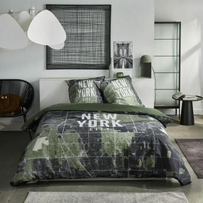 Today TOD3574641268596 Juego de cama JAVA 240x220 cm Algodón Estampado New York Verde Today TOD3574641268596 Juego de cama JAVA 240x220 cm Algodón Estampado New York Verde