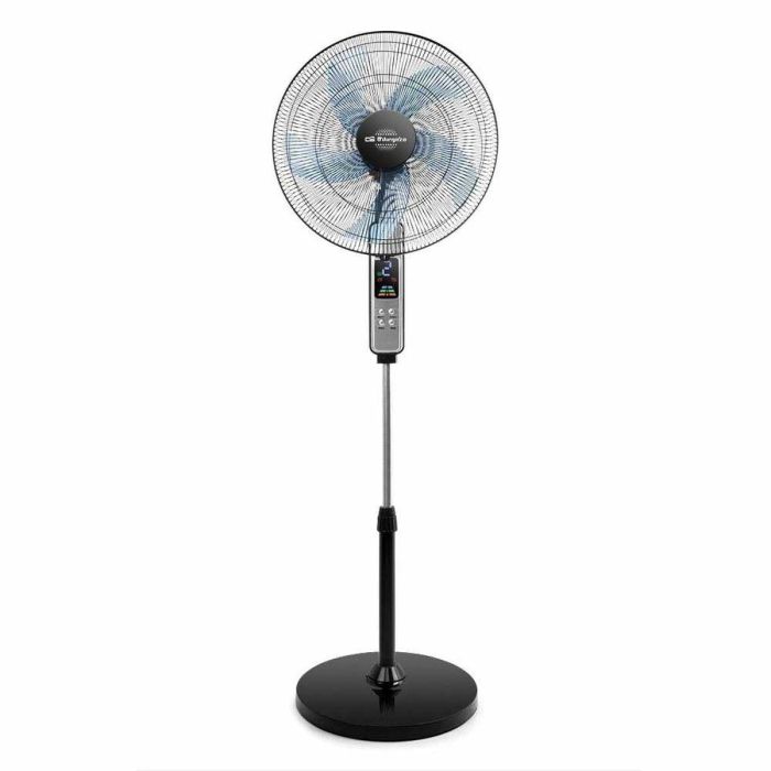 Orbegozo SF 0346 Ventilador de Pie 80W, 5 Aspas 45cm, 3 Velocidades, Temporizador 7.5h, 3 Modos, Mando a Distancia 7