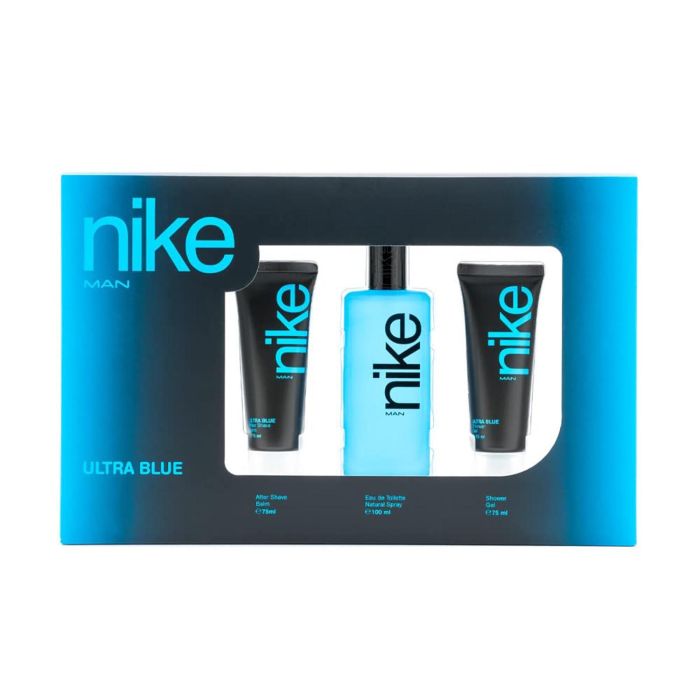 Nike Man ultra blue eau de toilette 100 ml vaporizador + balsamo after shave 75 ml + gel de baño 75 ml