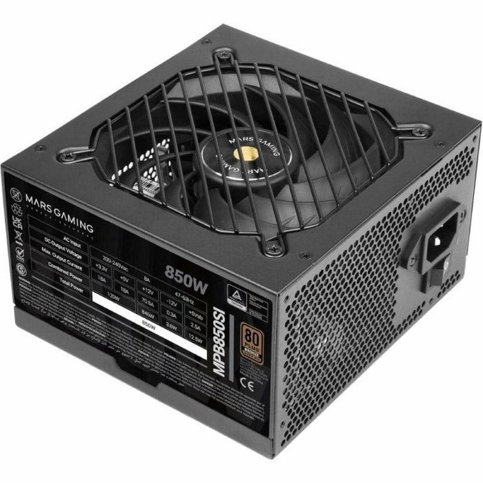 Fuente de Alimentación Mars Gaming MPB850SI ATX 850 W 80 Plus Bronze Fuente de Alimentación Mars Gaming MPB850SI ATX 850 W 80 Plus Bronze