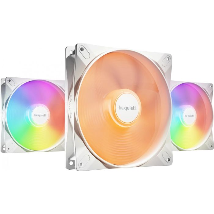 be quiet! LIGHT WINGS LX PWM Ventilador 140mm Triple-Pack para PC, Blanco, con Iluminación LED y PWM