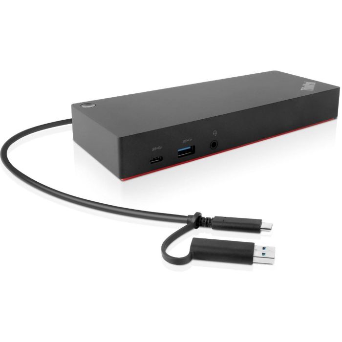 Lenovo 40AF0135EU ThinkPad Hybrid USB-C con USB-A Dock, 4K Ultra HD, 2x HDMI, 2x DisplayPort, Ethernet, Negro