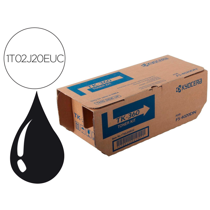 Kyocera TK-360 Tóner Negro Compatible con FS4020DN Kyocera TK-360 Tóner Negro Compatible con FS4020DN