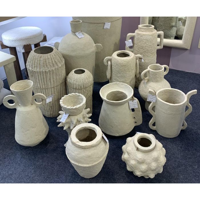 DKD Home Decor Jarrón Menorca 1c24 Papel maché 25 x 33 x 25 cm Hecho a mano 1