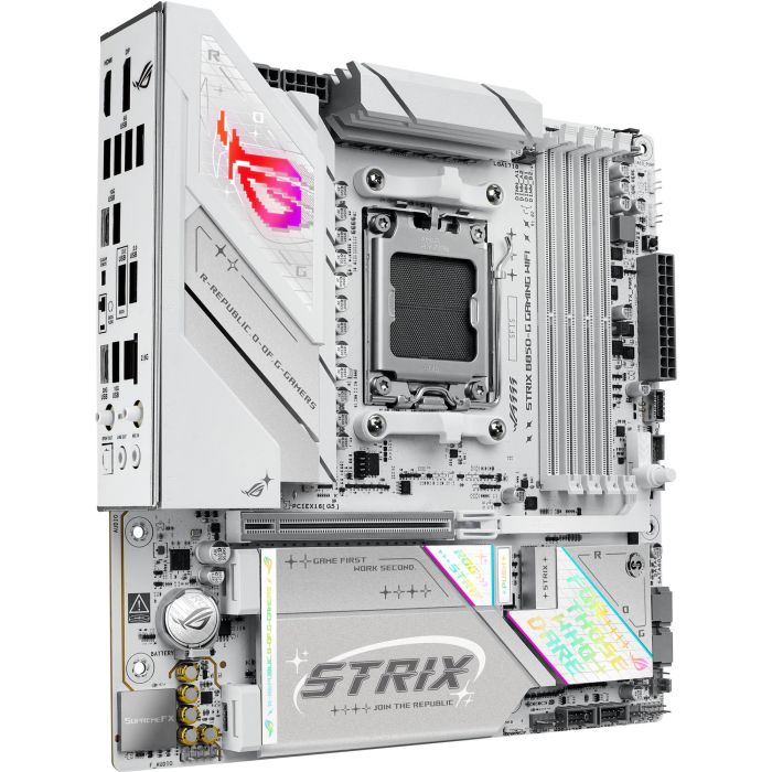 ASUS ROG STRIX B850-G GAMING WiFi Placa Base para PC, Chipset AMD B850, DDR5-SDRAM, Micro ATX 14