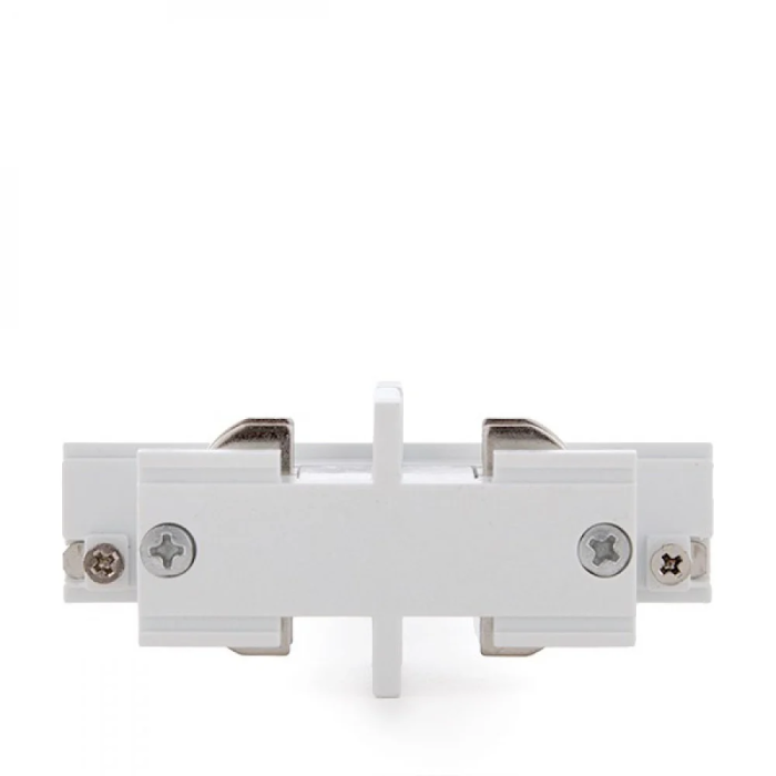 Conector Recto Carril Trifásico Blanco 2