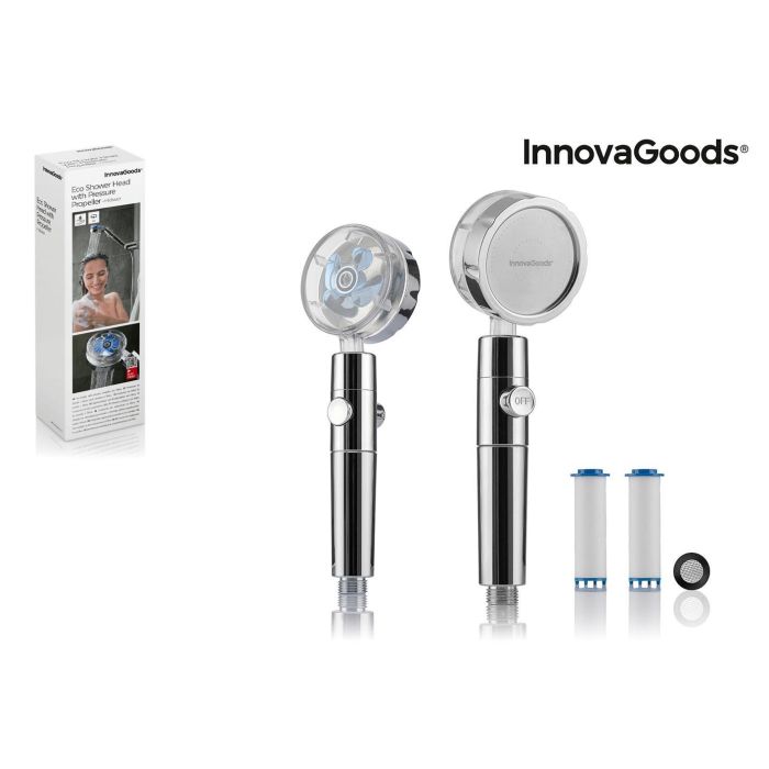 Ecoducha con Hélice de Presión y Filtro Purificador Heliwer InnovaGoods 0 Ecoducha con Hélice de Presión y Filtro Purificador Heliwer InnovaGoods 0
