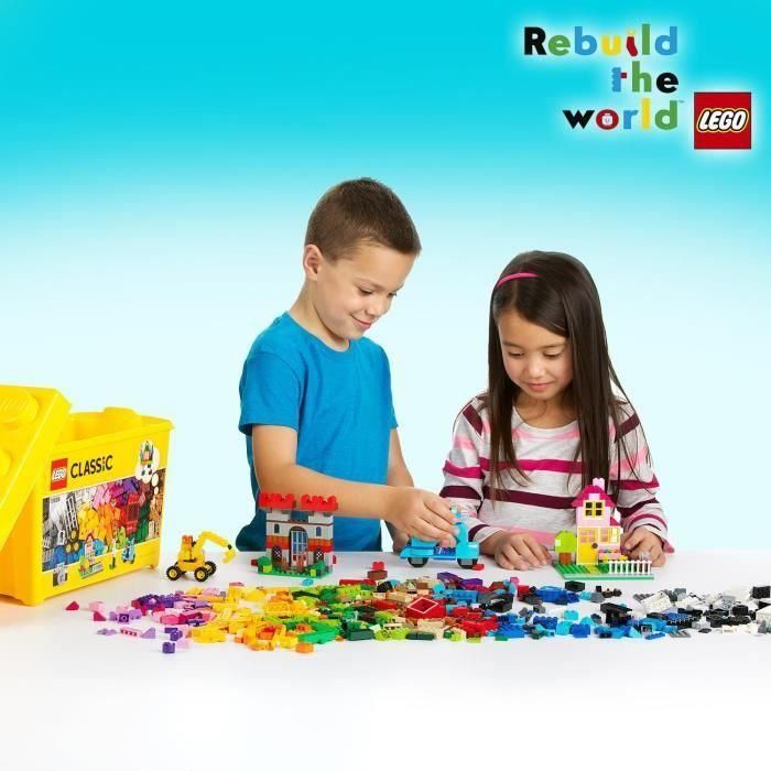 Lego Classic Caja de Ladrillos Grande, 33 Colores, 8 Tipos de Ventanas y Puertas, Incluye Piezas Especiales y Bases Verdes, Ideal para Construcciones Creativas 3 Lego Classic Caja de Ladrillos Grande, 33 Colores, 8 Tipos de Ventanas y Puertas, Incluye Piezas Especiales y Bases Verdes, Ideal para Construcciones Creativas 3