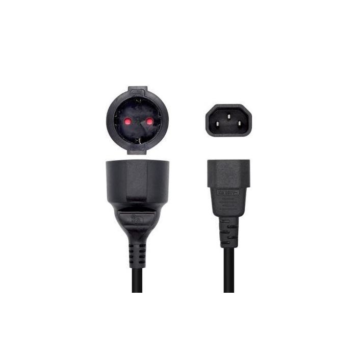 Aisens Cable de Alimentación 16A C14-M a CEE7-H 25 cm Negro Aisens Cable de Alimentación 16A C14-M a CEE7-H 25 cm Negro