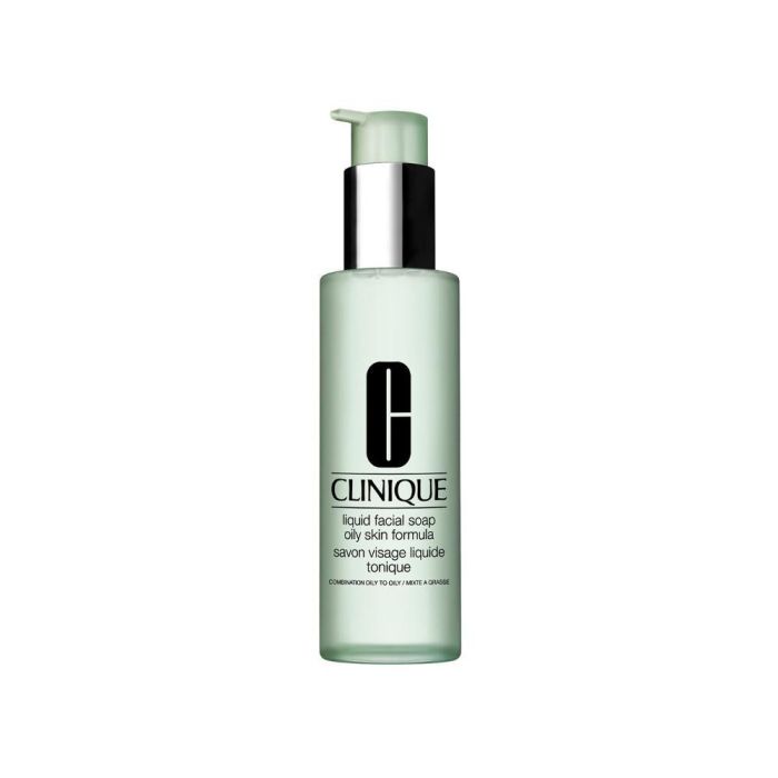 Clinique Liquid Facial Soap Limpiador Facial para Pieles Grasas con Bomba 200ml Control Grasa, Brillo, Hipoalergénico