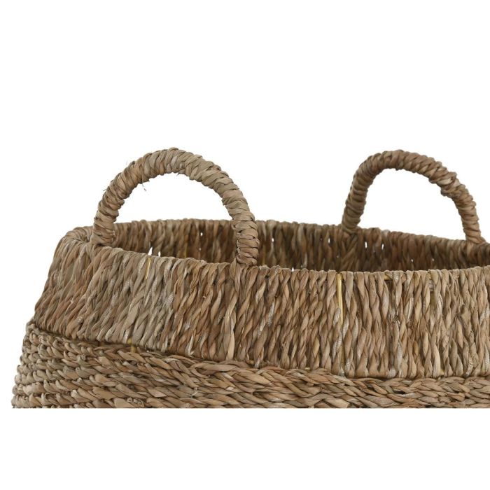 Juego de Cestas Home ESPRIT Natural Metal Hierba marina Boho (3 Piezas) 1 Juego de Cestas Home ESPRIT Natural Metal Hierba marina Boho (3 Piezas) 1