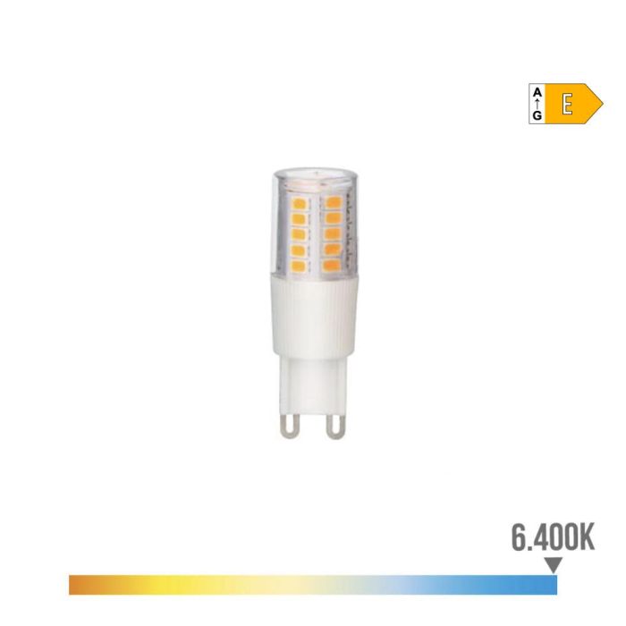 Edm Bombilla G9 LED 5.5W 700lm 6400K Luz Fría Base Cerámica Ø18 x 54 mm 0 Edm Bombilla G9 LED 5.5W 700lm 6400K Luz Fría Base Cerámica Ø18 x 54 mm 0