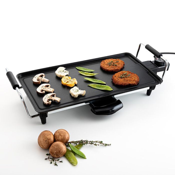 DCook Plancha de Asar Gallery 2000W | Termostato Regulable, Bandeja Recoge Grasa, Asa Toque Frío y Superficie 42.5x22 cm 2
