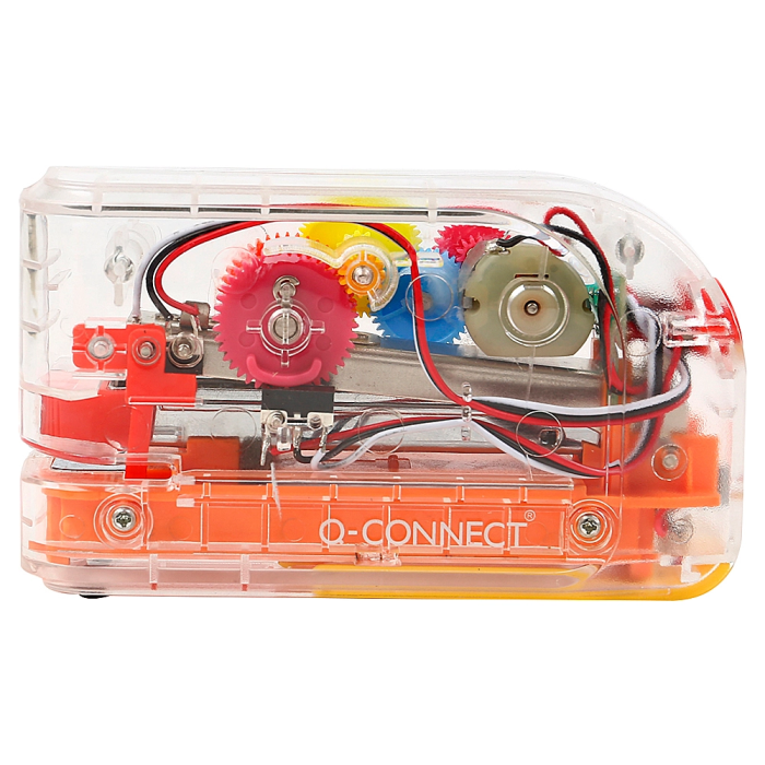 Q-connect Grapadora Eléctrica Plástico Transparente Capacidad 20 Hojas Usa Grapas nº24/6 y 26/6 1