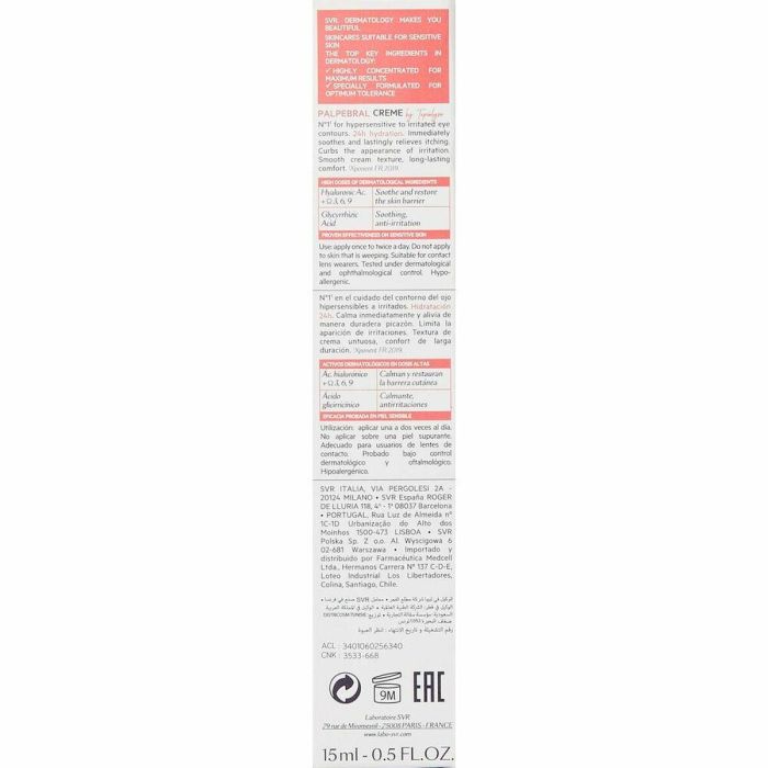 Svr Laboratoire Dermatologique Topialyse Palpebral Crème 1