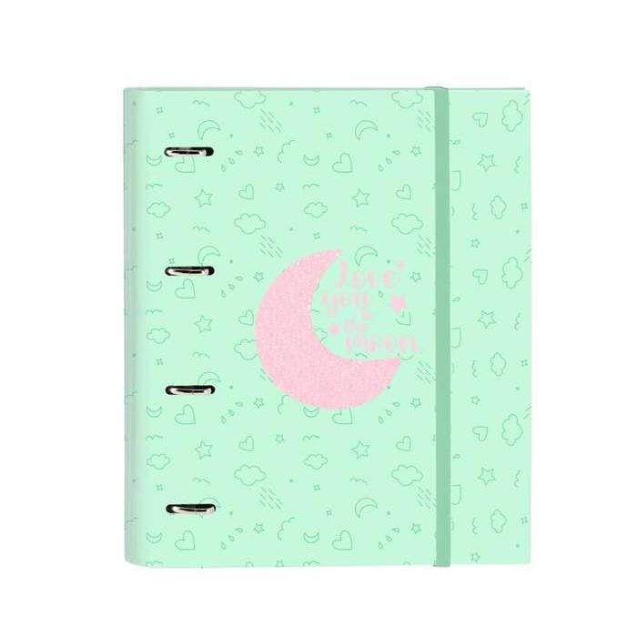 Safta Carpeta 4 Anillas 35mm Recambio Blackfit8 "Moon" 27x32x3,5 cm 2