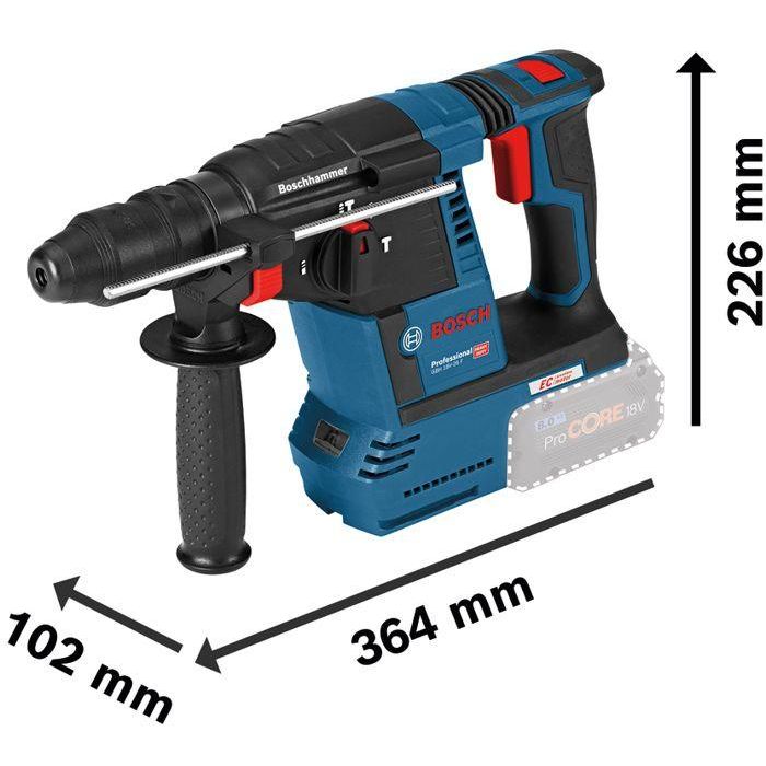 Martillo perforador a batería BOSCH PROFESSIONAL SDS plus GBH 18V-26 F solo L-Boxx 2