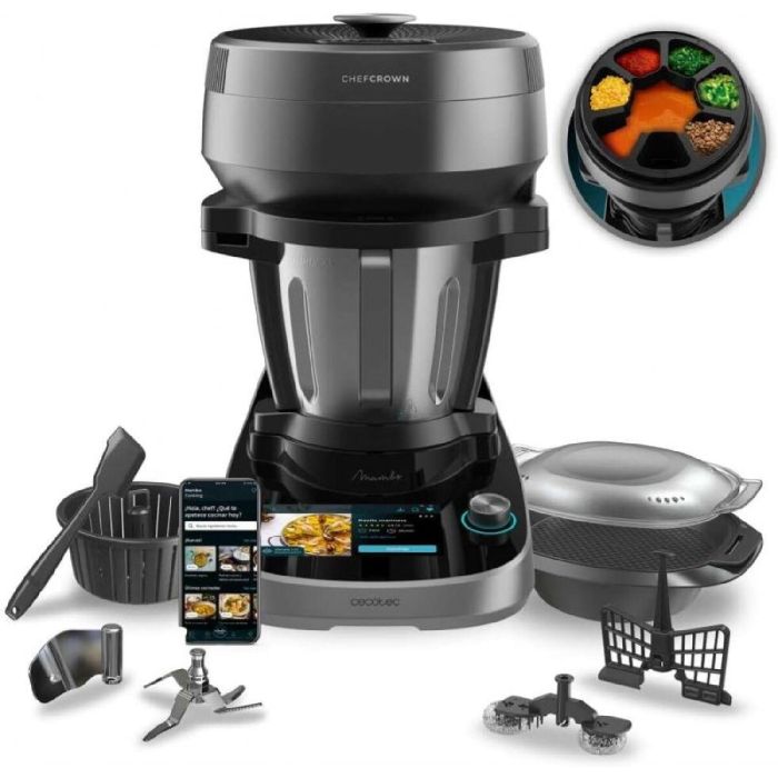 Cecotec Robot de Cocina Mambo CooKing Victory con Autodispensador de Alimentos, 45 Funciones, 1700W, 4.5L, App, Autolimpieza Negro 0 Cecotec Robot de Cocina Mambo CooKing Victory con Autodispensador de Alimentos, 45 Funciones, 1700W, 4.5L, App, Autolimpieza Negro 0