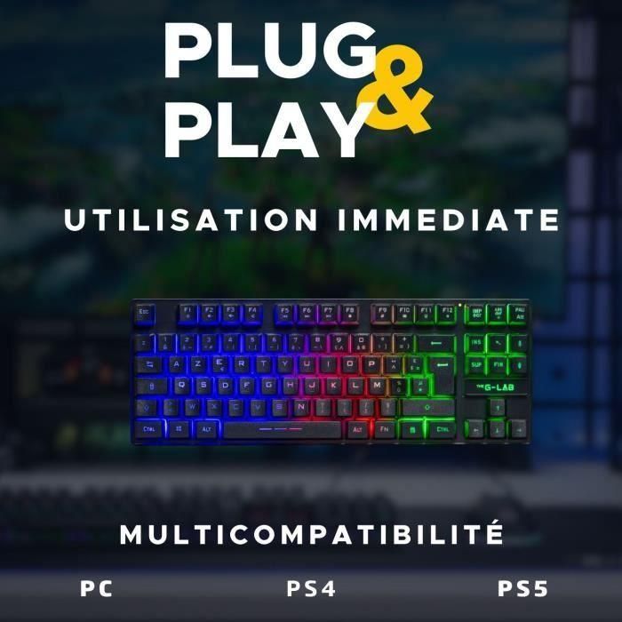 Teclado para juegos - The G-Lab - KEYZ CESIUM TKL WIRELESS - inalámbrico - azerty - Negro 5 Teclado para juegos - The G-Lab - KEYZ CESIUM TKL WIRELESS - inalámbrico - azerty - Negro 5