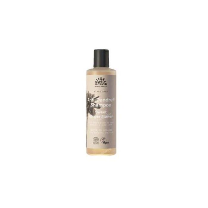 URTEKRAM Champú Anticaspa de Jengibre Dulce 250ml Eco Vegan con Panax Ginseng y Aloe Vera