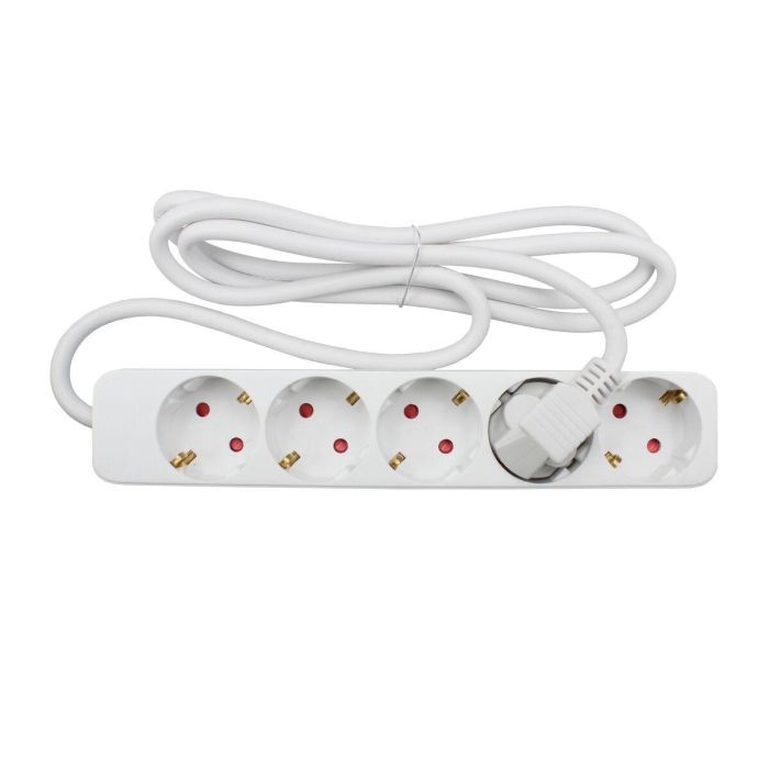 Regleta Enchufes 5 Tomas con Interruptor TM Electron TMUAD505S Blanco 3680 W (1,5 m) 4