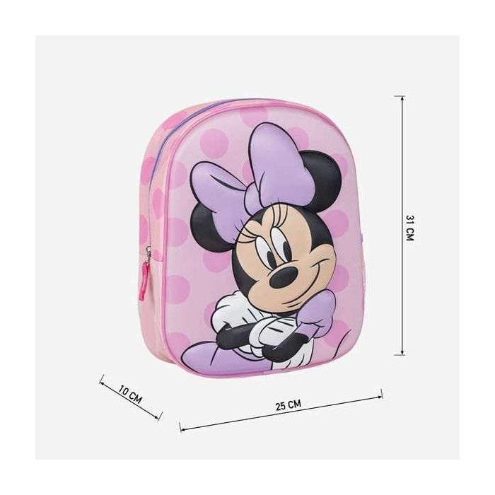 Mochila infantil 3D minnie 25.0 x 31.0 x 10.0 cm 4