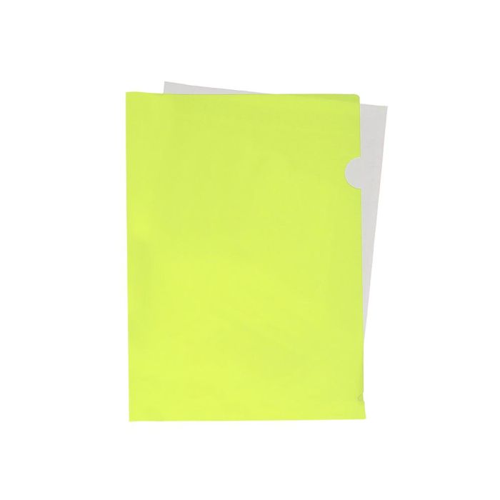 Carpeta Liderpapel Dossier Uñero Polipropileno Din A4 Amarillo Fluor Opaco 20 Hojas 10 unidades 4