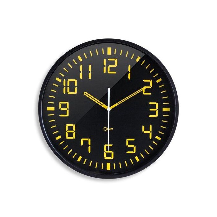 Reloj De Pared Orium By Cep Analogico 11023 Facil Lectura 30 Cm Ø Negro