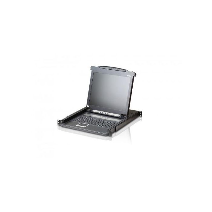 Aten Consola KVM LCD CL1000N-ATA-SG 19" con VGA, USB, PS/2, montaje en rack 1U