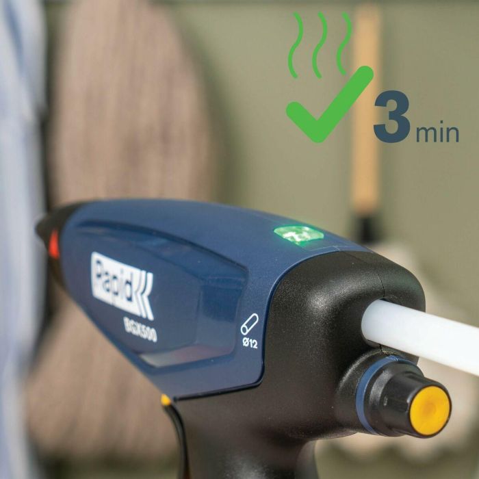 Rapid RAP4051661037788 Pistola de pegamento a batería 18V, 900 g/h, BGX500 (cuerpo solo, sin batería) 16