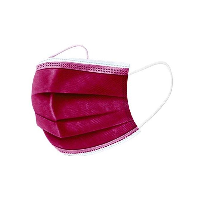 Mascarilla Quirurgica Iir 3 Capas Desechable Galmask Infantil Burdeos Paquete De 10