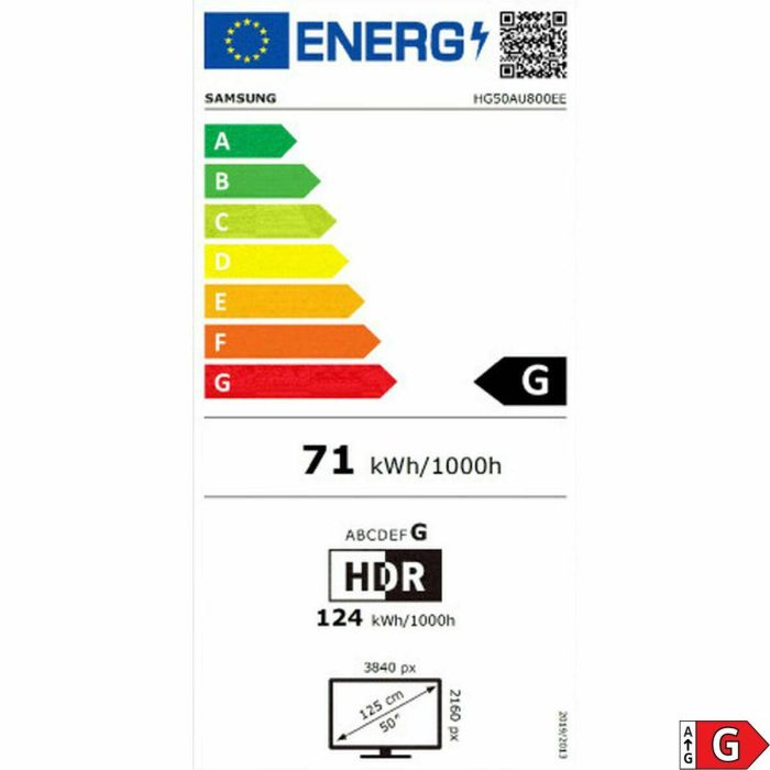 Televisión Samsung HG50AU800EEXEN 4K Ultra HD 50" LED HDR 2