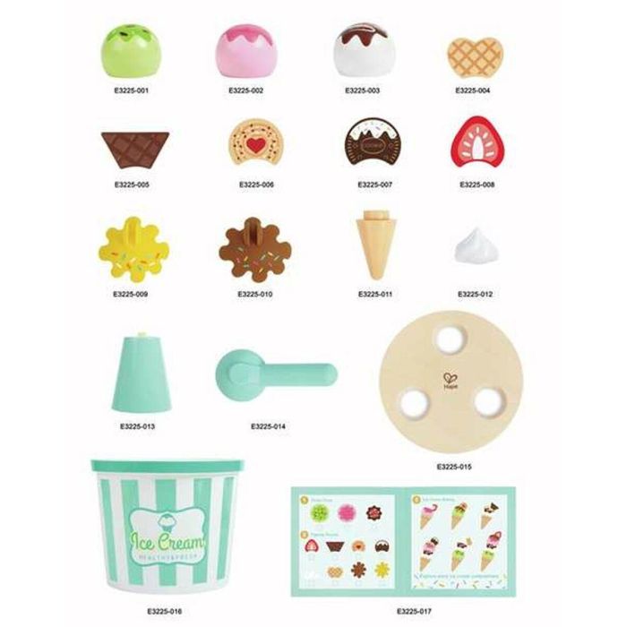 Hape 2-8Y Juego de Cubo de Helados Ice Cream Bucket Playset para Niños - Juguete de Simulación para Edades a Partir de 3 Años 2