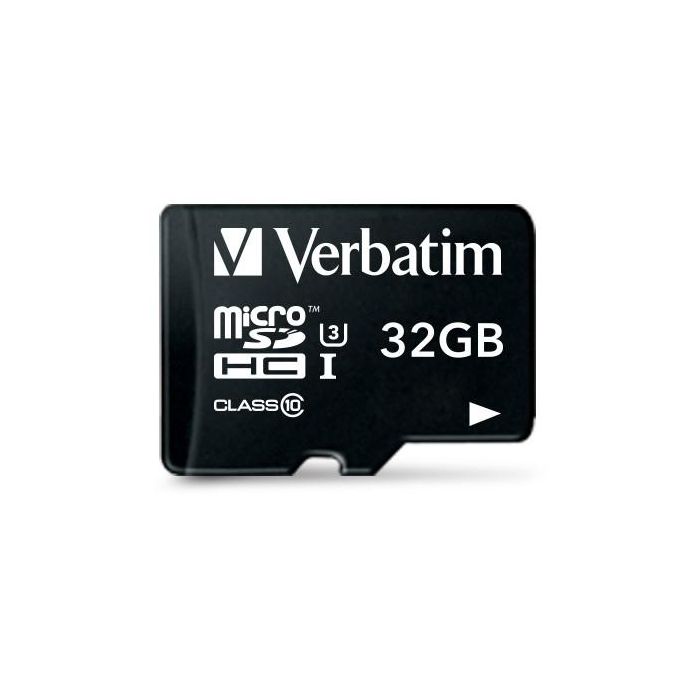 Verbatim Pro MicroSDHC 32GB 90MB/s con Adaptador SD Clase 10 UHS 1 Verbatim Pro MicroSDHC 32GB 90MB/s con Adaptador SD Clase 10 UHS 1