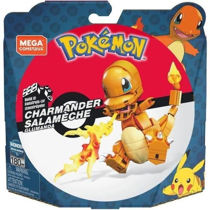 Mega Bloks Gky96 Pokémon Charmander Figura Construible Mega Construx, Juguete de Bloques de 10 cm con Aliento Flamígero 5 Mega Bloks Gky96 Pokémon Charmander Figura Construible Mega Construx, Juguete de Bloques de 10 cm con Aliento Flamígero 5