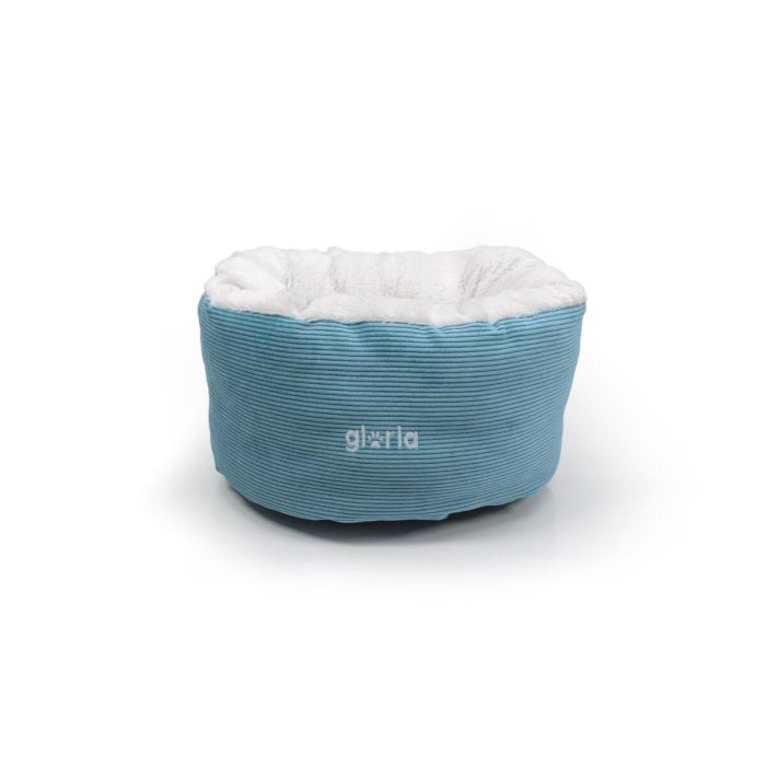 Gloria Cama Donut Capileira 40x23 cm Azul para Mascotas con Relleno Reciclado y Base Antideslizante Lavable a Máquina Gloria Cama Donut Capileira 40x23 cm Azul para Mascotas con Relleno Reciclado y Base Antideslizante Lavable a Máquina