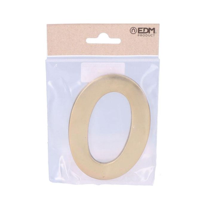 Edm Número 0 Latón Pulido 10cm Fijación Invisible - Oro Viejo 1