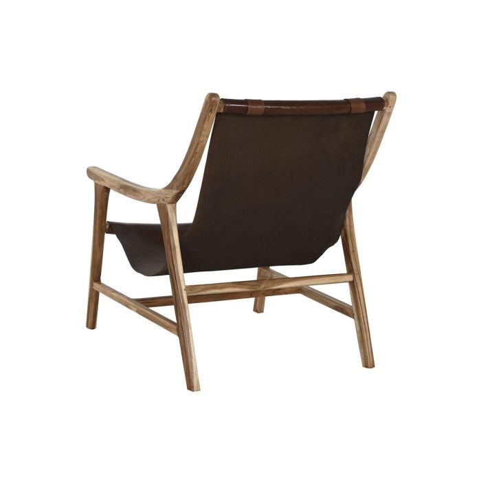 Butaca Home ESPRIT Natural Marrón oscuro Teca 68 x 86 x 86 cm 4