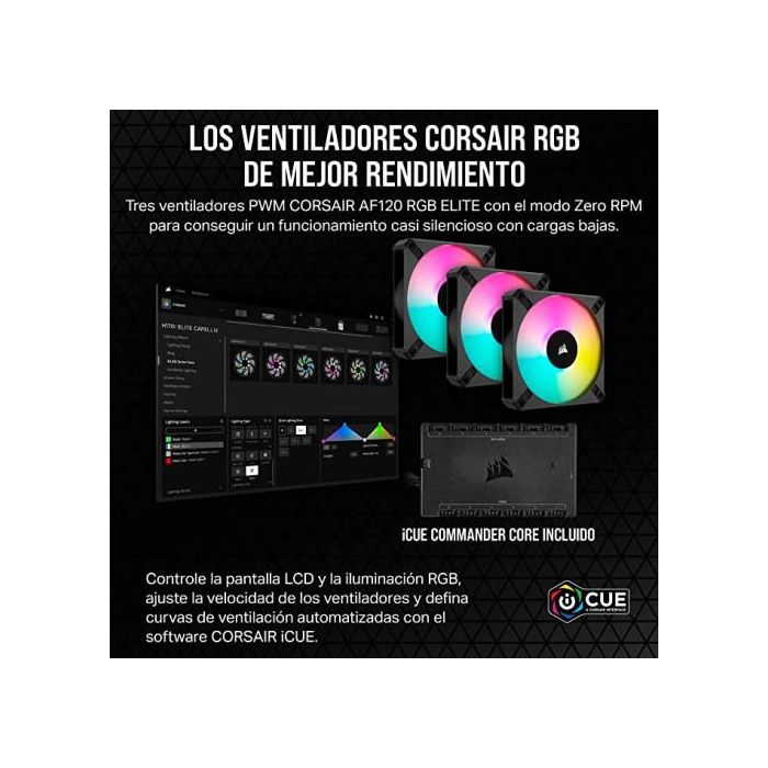 Venti. Cpu Corsair Icue H150I Elite Lcd Xt CW-9060075-WW 3 Venti. Cpu Corsair Icue H150I Elite Lcd Xt CW-9060075-WW 3