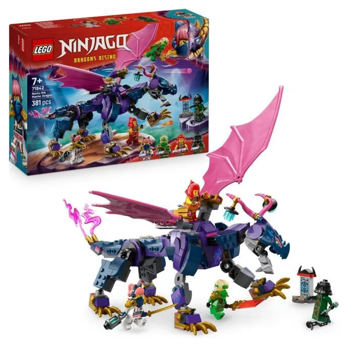 LEGO 71842 Dragón Maestro Rontu Ninjago | Set de Construcción Articulado 4 Minifiguras El Renacer de los Dragones +7 años