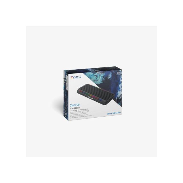 Tooq Caja Externa SSD M.2 NVMe TQE-2222B / USB 3.1 Gen2 / Sin Tornillos 8
